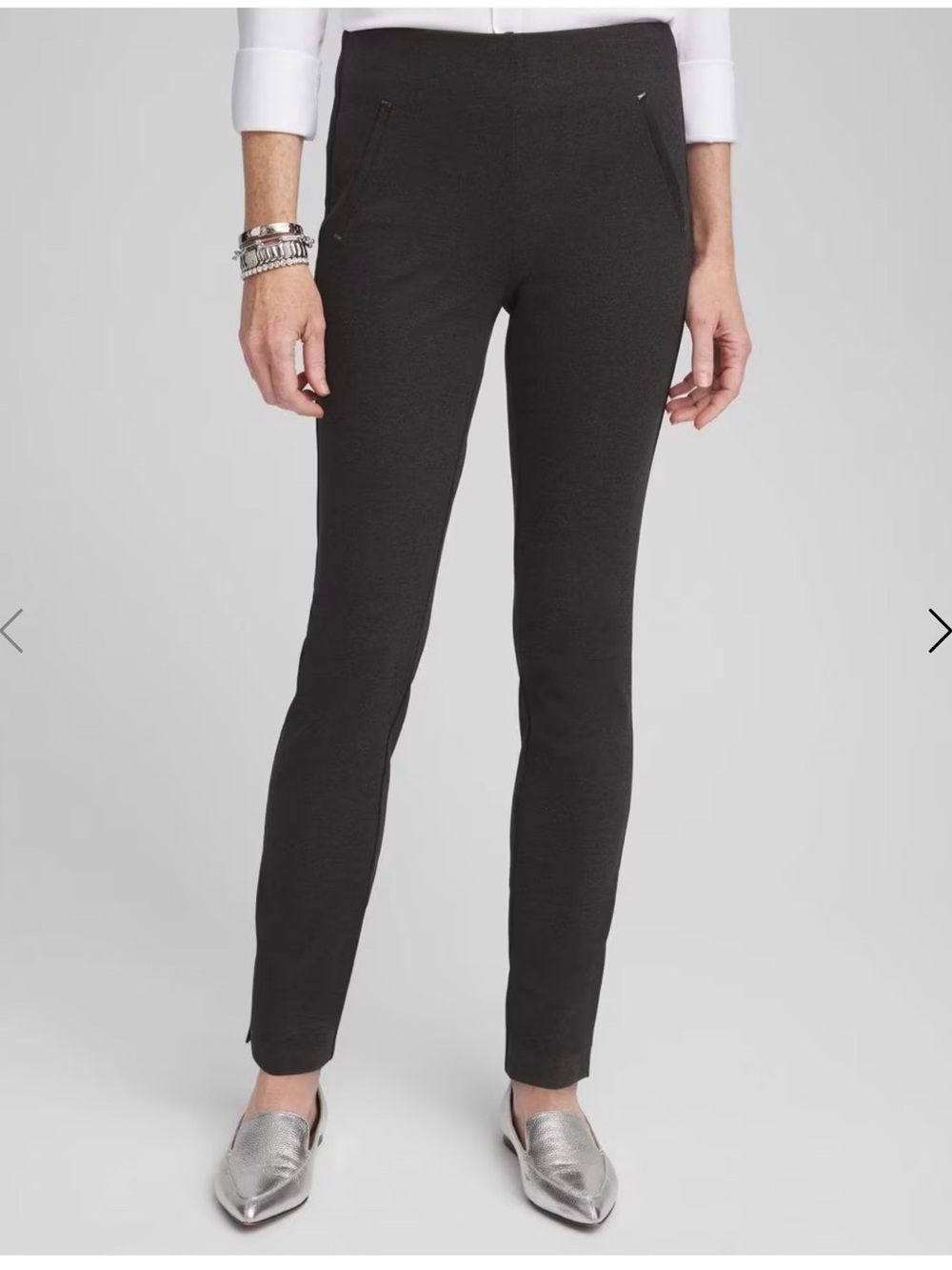 Chico’s Ponte Pants- Charcoal Gray